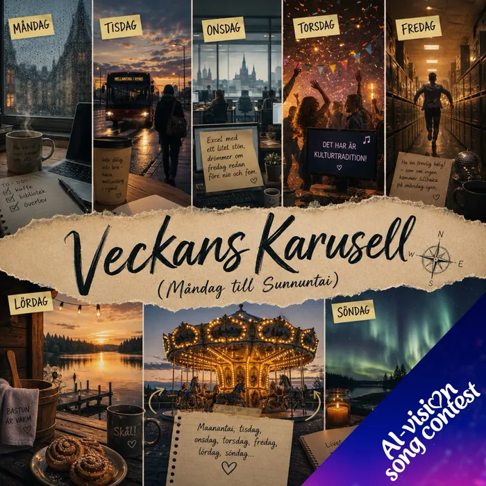 Omslag: 2. Rubiksmilo – Veckans Karusell (Måndag till Sunnuntai)